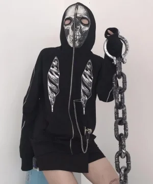 Gothic Sweatshirt Totenkopfmaske