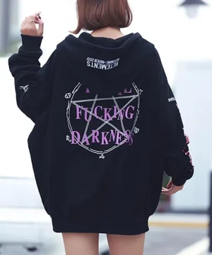 Gothic Sweatshirt Total Fucking Darkness