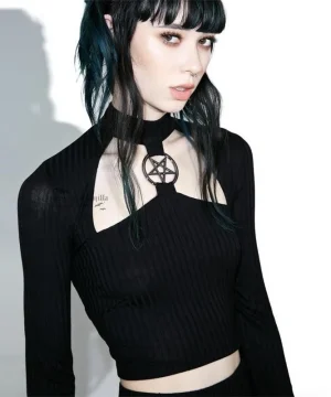 Gothic T Shirt Nackte Brust