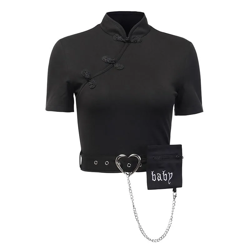 Gothic T Shirt Gürtel mit Tasche – Bild 3
