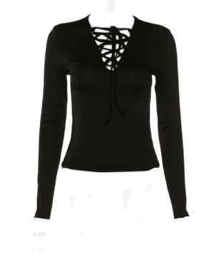 Gothic T Shirt V Ausschnitt