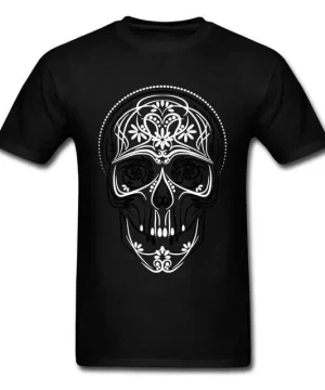 Gothic T Shirt Eleganter Totenkopf