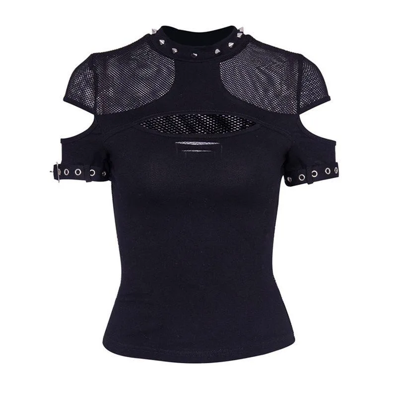Gothic Top mit Stehkragen – Bild 3
