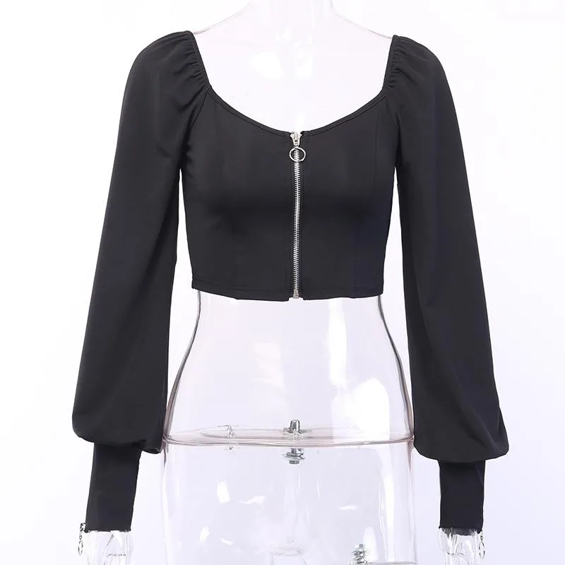 Gothic Top mit Reißverschluss – Bild 2