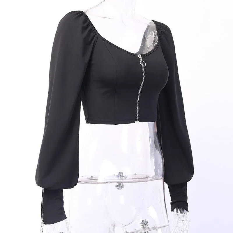Gothic Top mit Reißverschluss – Bild 3