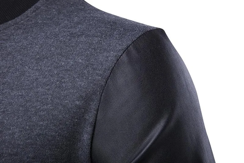 Gothic Jacke Mit Kunstlederärmeln GRÖSSE XL Outlet – Bild 5