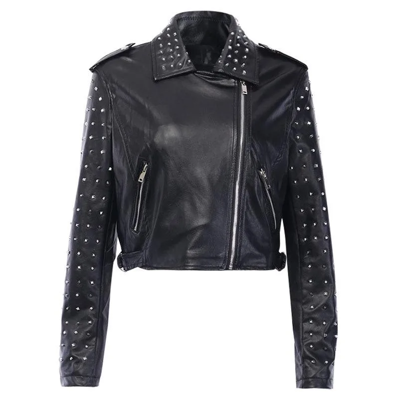 Gothic Jacke Leder mit Niete – Bild 6