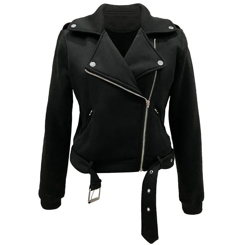 Gothic Schwarze Bikerjacke