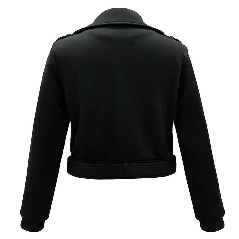 Gothic Schwarze Bikerjacke – Bild 2