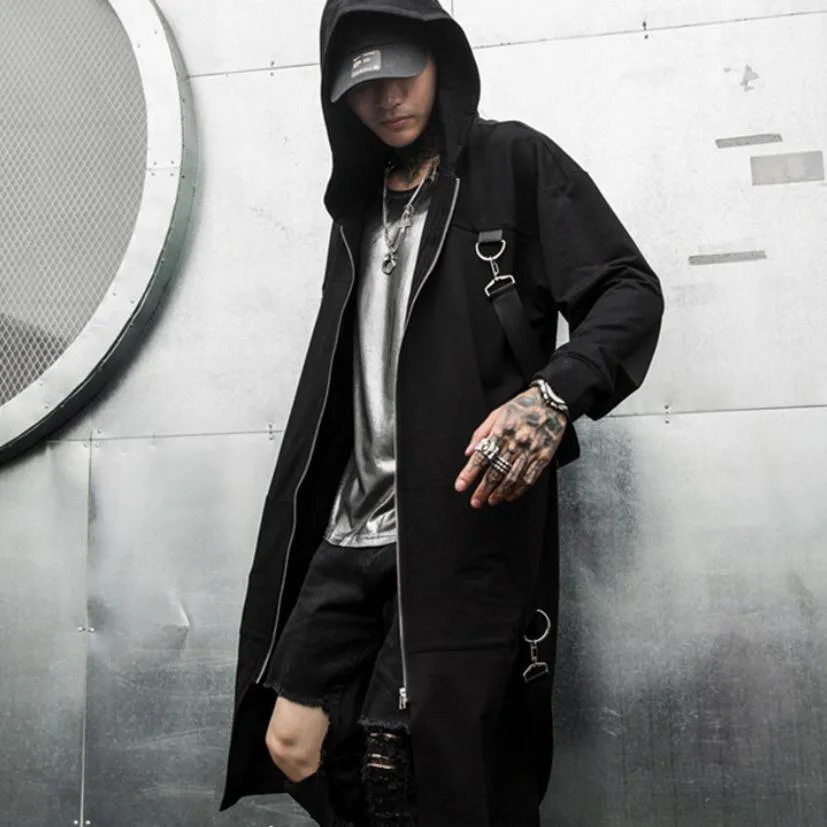 Gothic Jacke Schwarz lang
