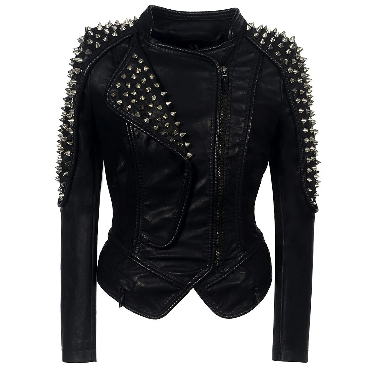Gothic Punkjacke (Kunstleder) – Bild 6