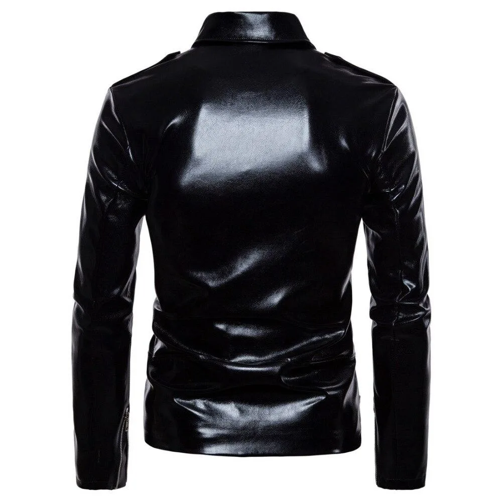 Gothic Jacke Schwarzer Satin – Bild 2