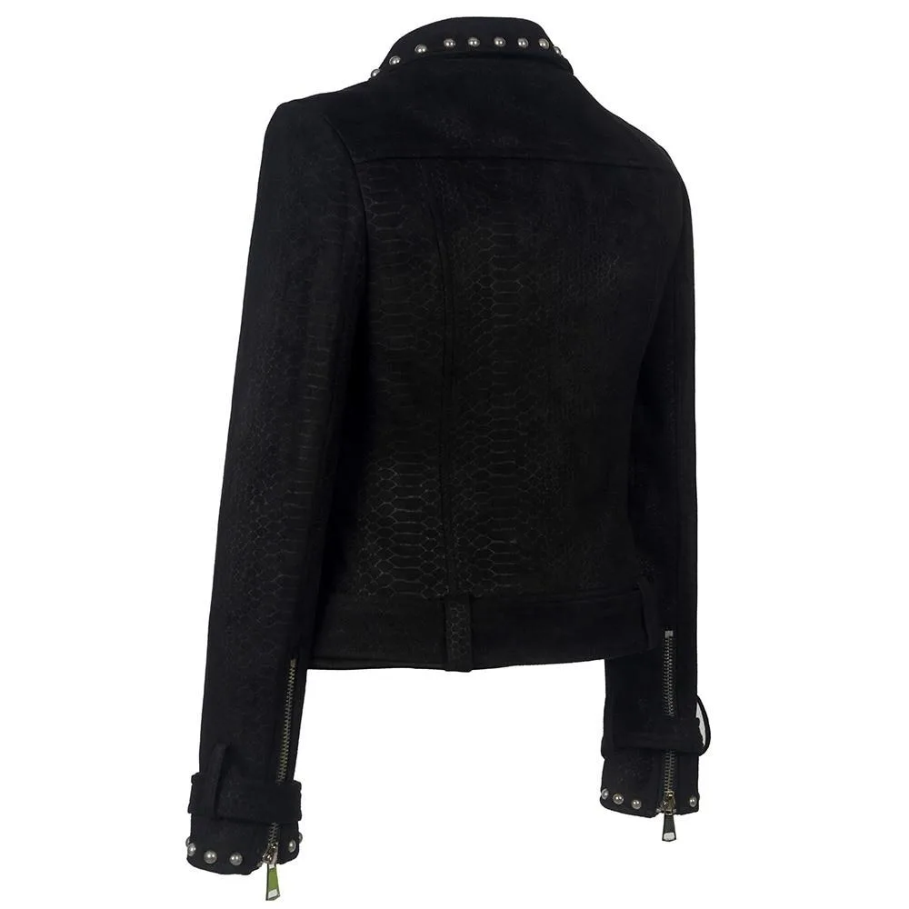 Gothic Jacke mit Punk Schnalle (Leder) – Bild 3