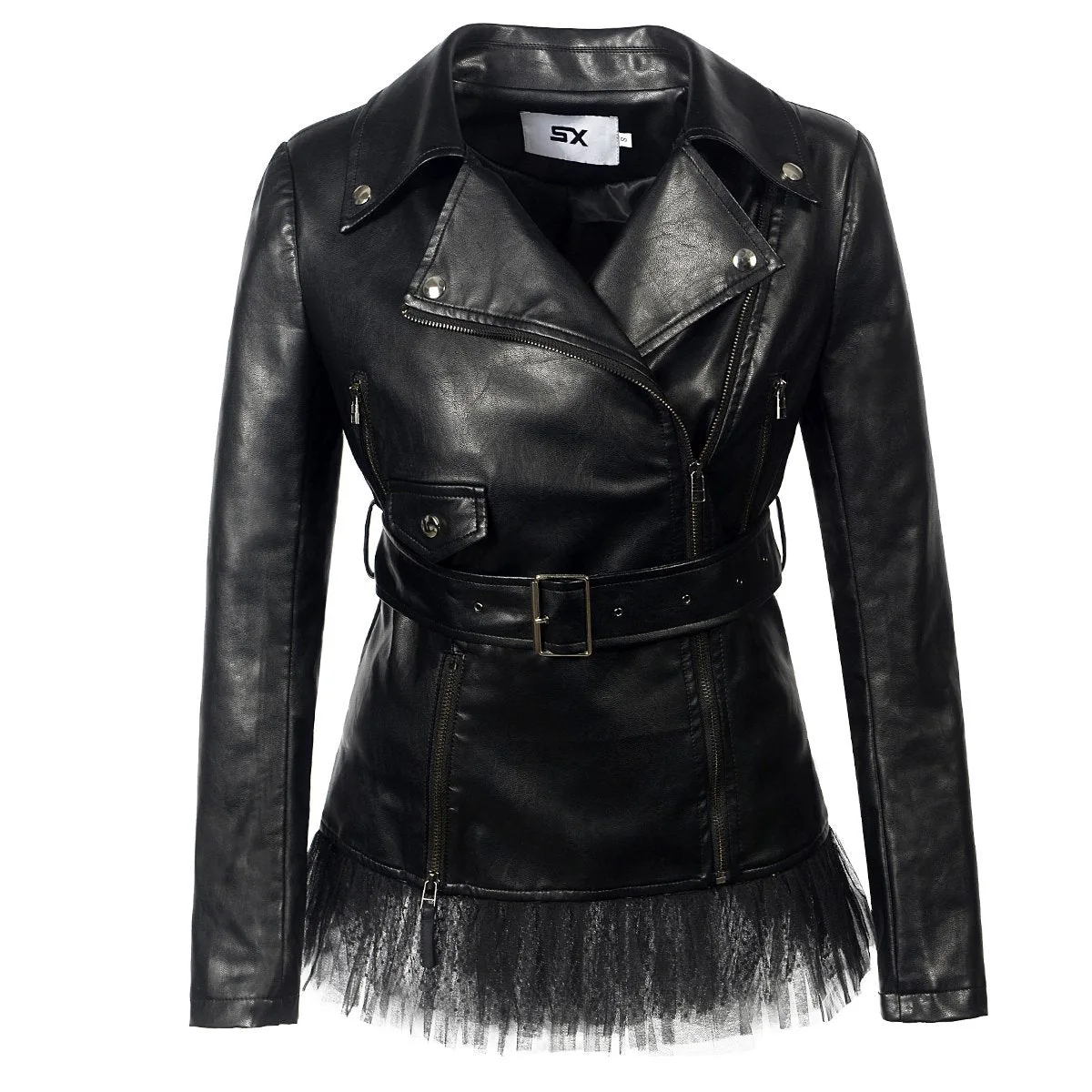 Gothic Jacke mit Spitze (Kunstleder)