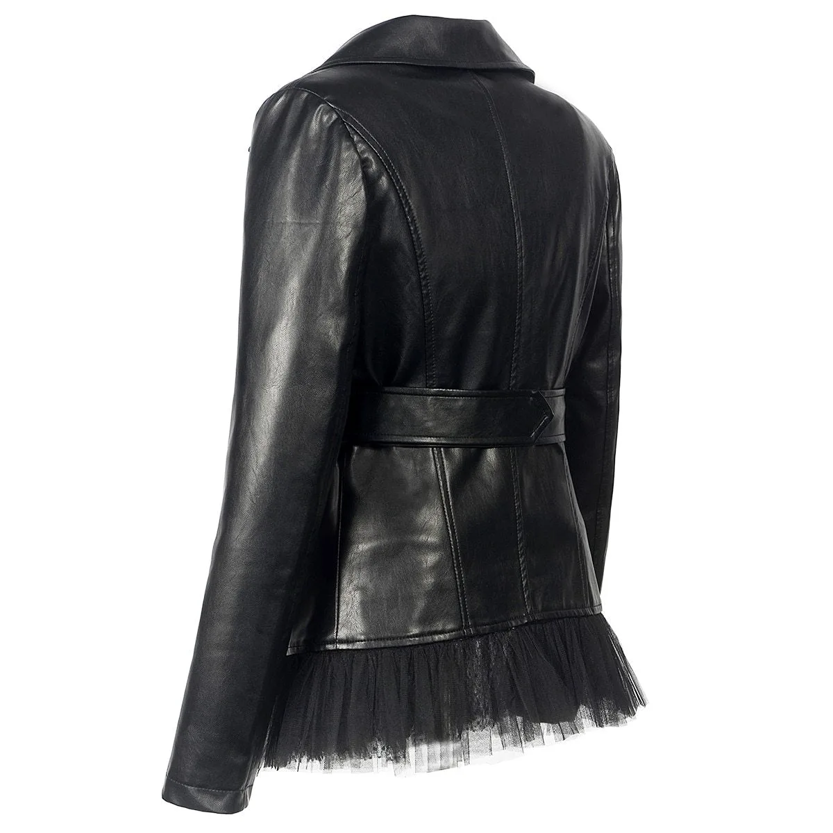 Gothic Jacke mit Spitze (Kunstleder) – Bild 2