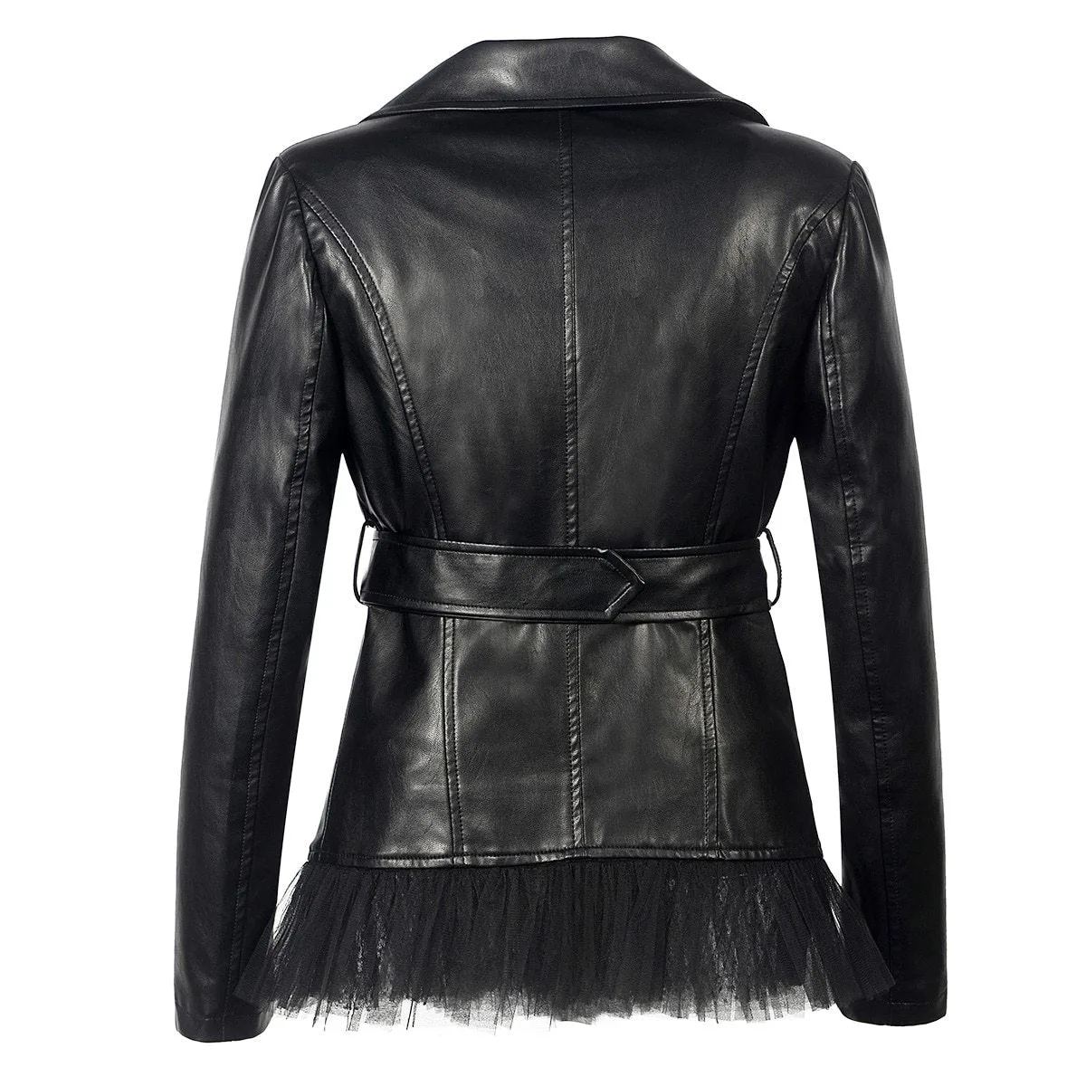 Gothic Jacke mit Spitze (Kunstleder) – Bild 3