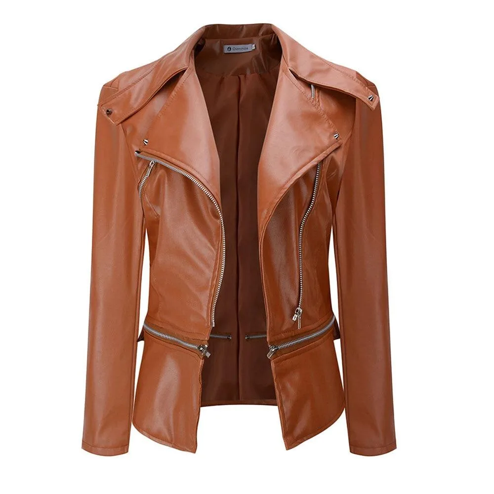 Gothic Jacke mit Reißverschlüssen (Kunstleder) – Bild 2
