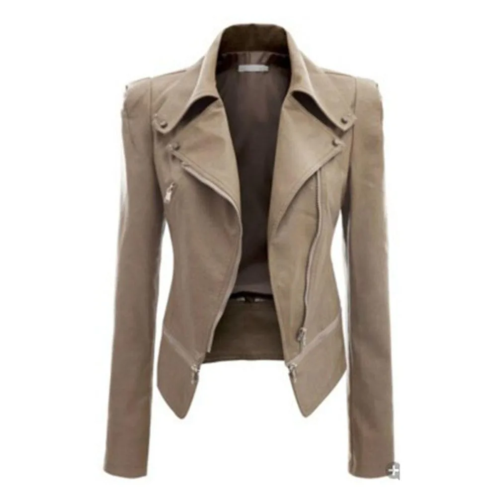 Gothic Jacke mit Reißverschlüssen (Kunstleder) – Bild 3