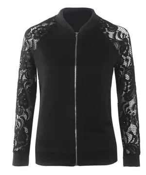 Gothic Jacke mit Spitzenärmeln