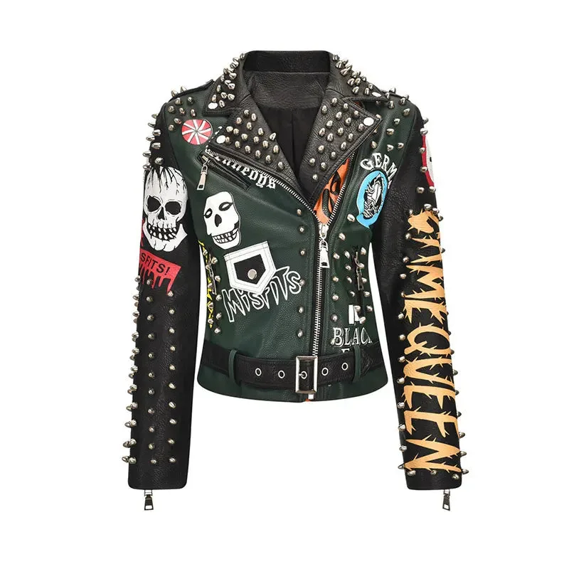 Gothic Skull Graffiti Jacke