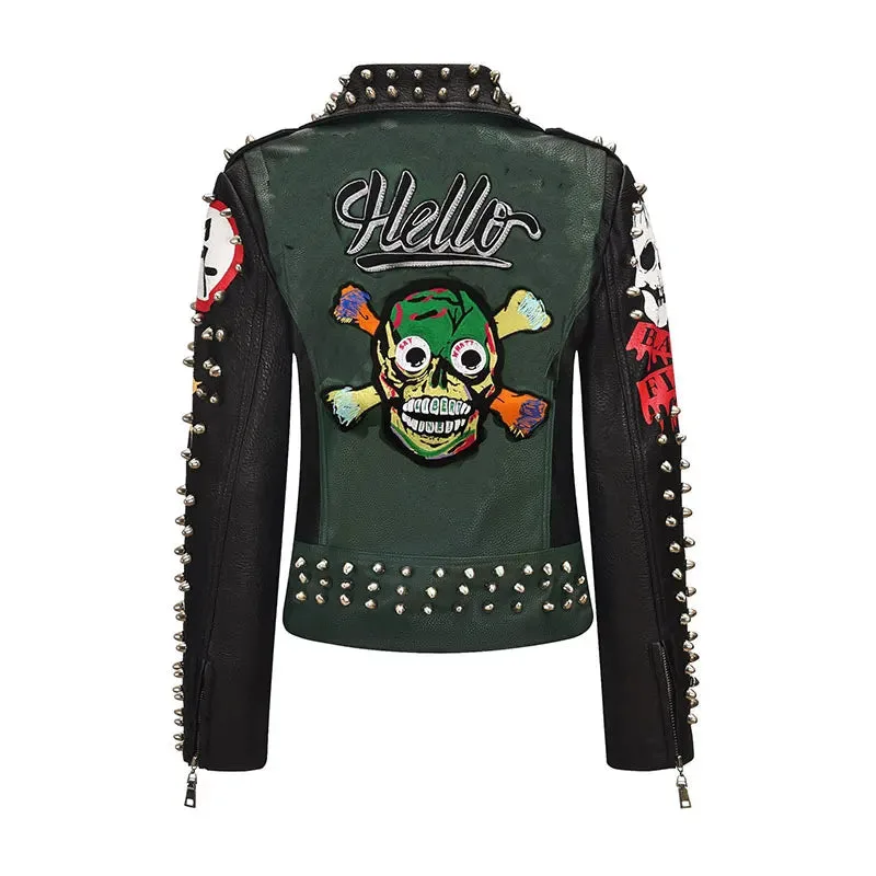 Gothic Skull Graffiti Jacke – Bild 3