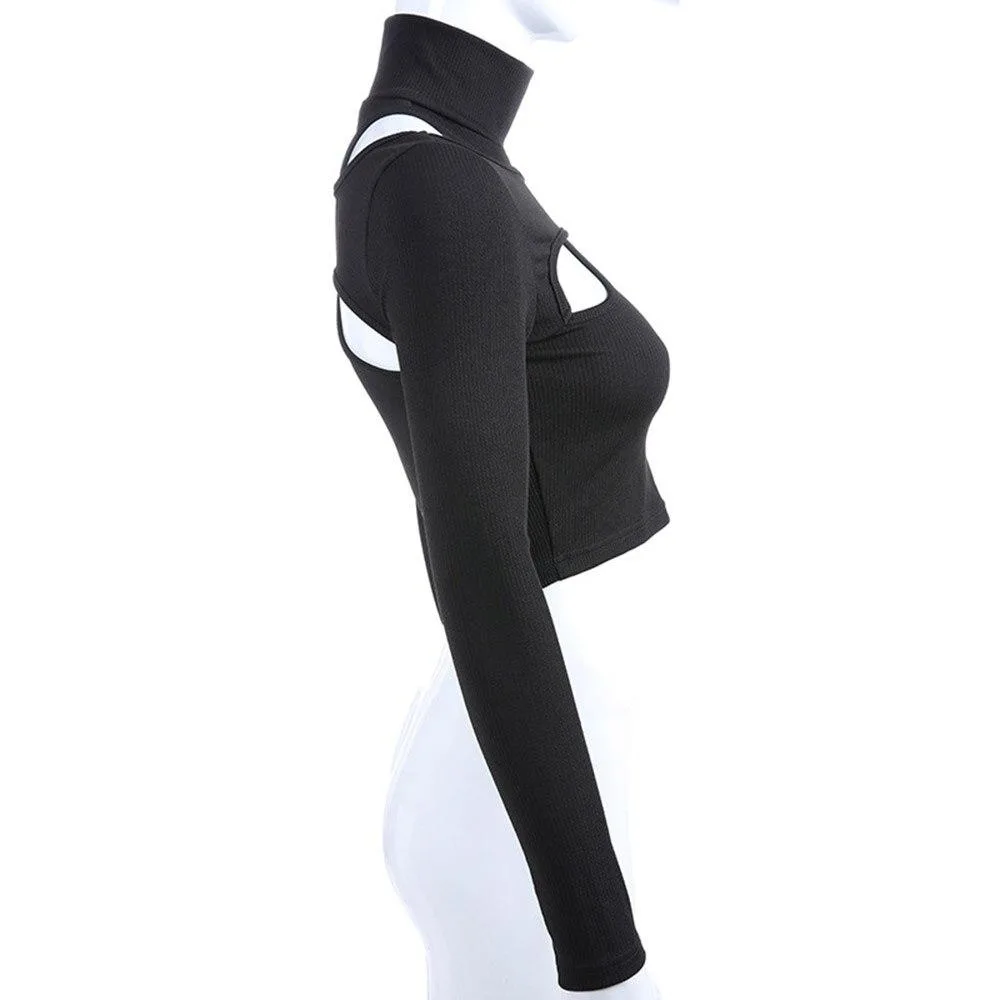 Gothic Bluse Rollkragenpullover – Bild 3