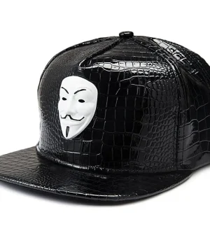 Schwarze Gothic-Skate-Cap