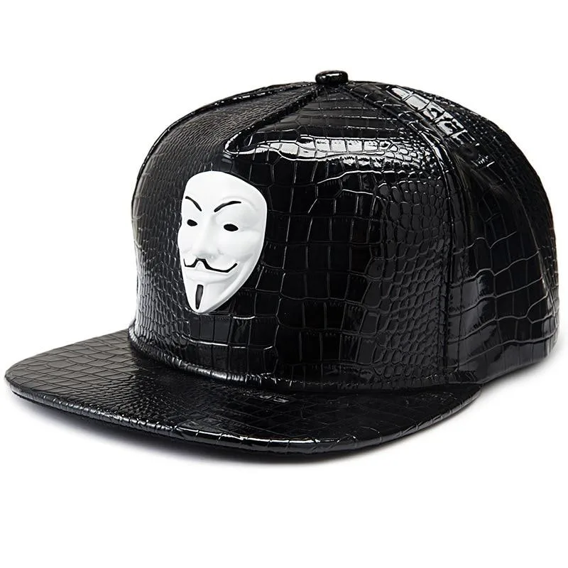 Schwarze Gothic-Skate-Cap