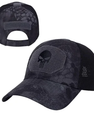 Cap mit Schlangenmuster, Gothic-Look