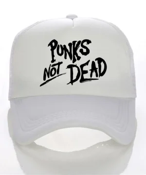 Gothic Basecap mit Punks Not Dead-Aufdruck