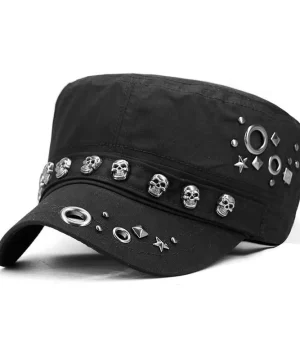 Gothic-Basecap mit Totenkopf