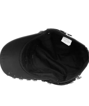 Basecap mit Totenkopf-Motiv, Schwarz