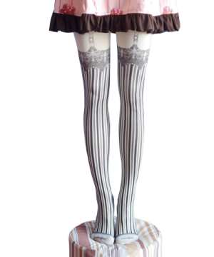 Gothic Strumpfhose Windgestreift