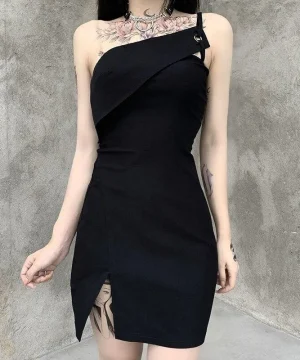 Gothic Kleid Rückenfrei