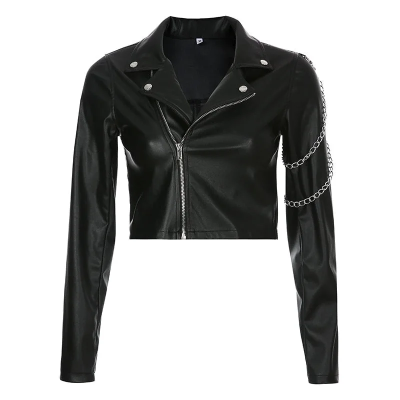 Gothic Jacke Angekettetes Motorrad – Bild 4