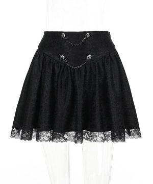 Schulterfreie, durchsichtige Gothic-Röcke für Damen mit ausgestellten Ärmeln - Gothic Shop