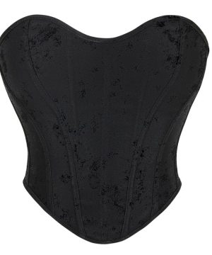 Damen-Gothic-Flanel-Reißverschluss-Vollbrustkorsett - Gothic Shop