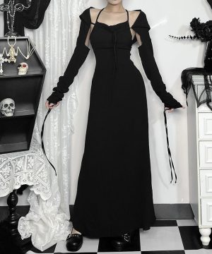 Damen-Punk-Flitterwochen-Slipkleid mit Schnürung - Gothic Shop