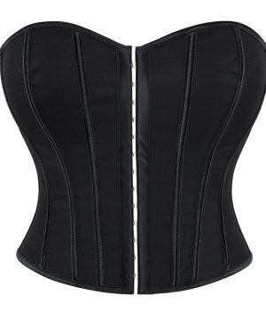 Damen-Vollbrustkorsett im Gothic-Stil mit Leopardenmuster und Stäbchen - Gothic Shop