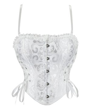 Gothic-Rüschen-Überbrustkorsett für Damen mit Schnürung - Gothic Shop