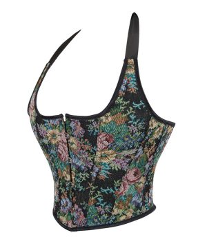 Damen-Gothic-Neckholder-Vollbrustkorsett mit Stahlstäben - Gothic Shop