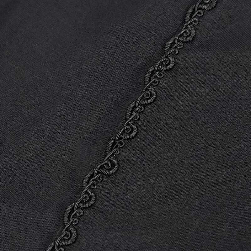 Bedruckte Gothic-Leggings mit Trägern für Damen in Weiß - Gothic Shop