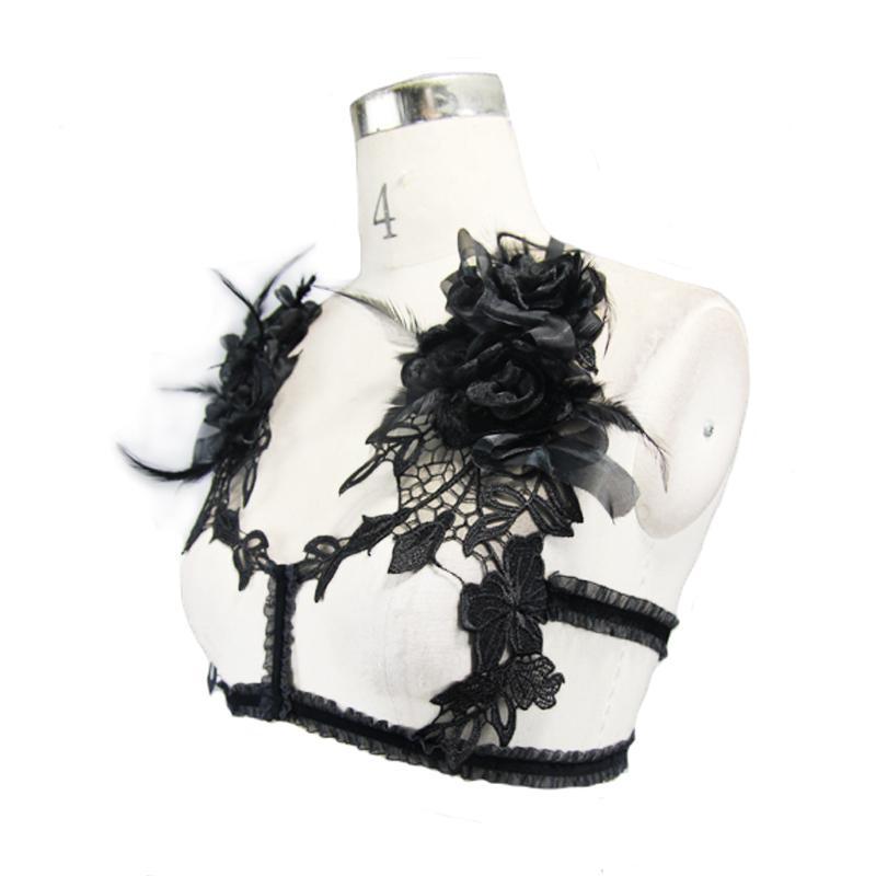Damen-Brustgeschirr aus Gothic-Spitze - Gothic Shop