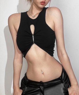 Damen-Bustier mit Punk-Ausschnitt und Rüschen - Gothic Shop