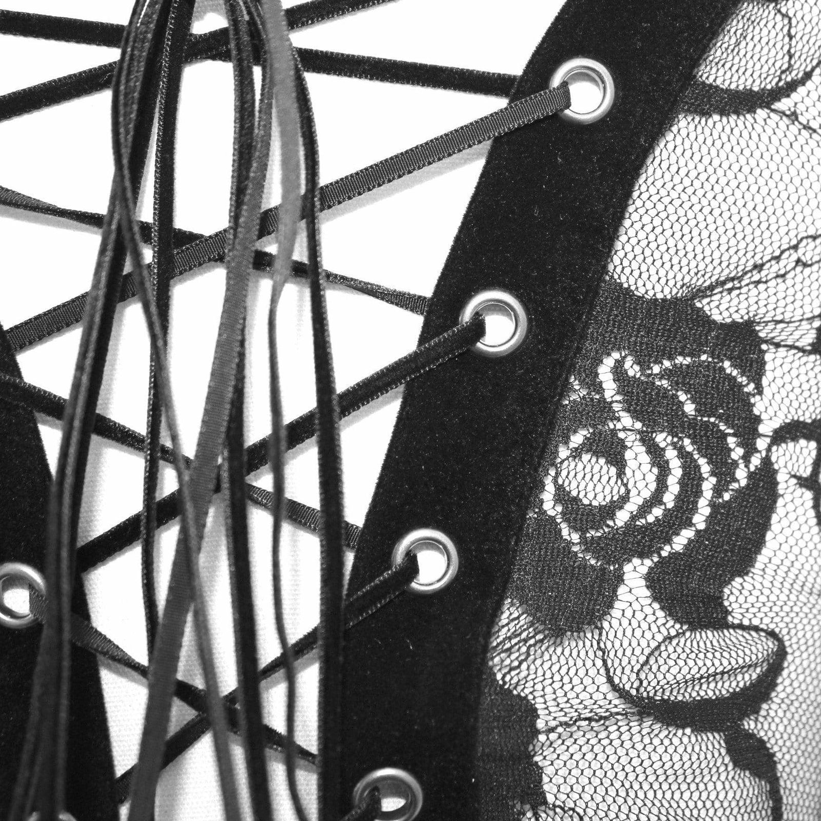 Damen-Bustiers aus durchsichtiger, floraler Spitze im Gothic-Stil - Gothic Shop