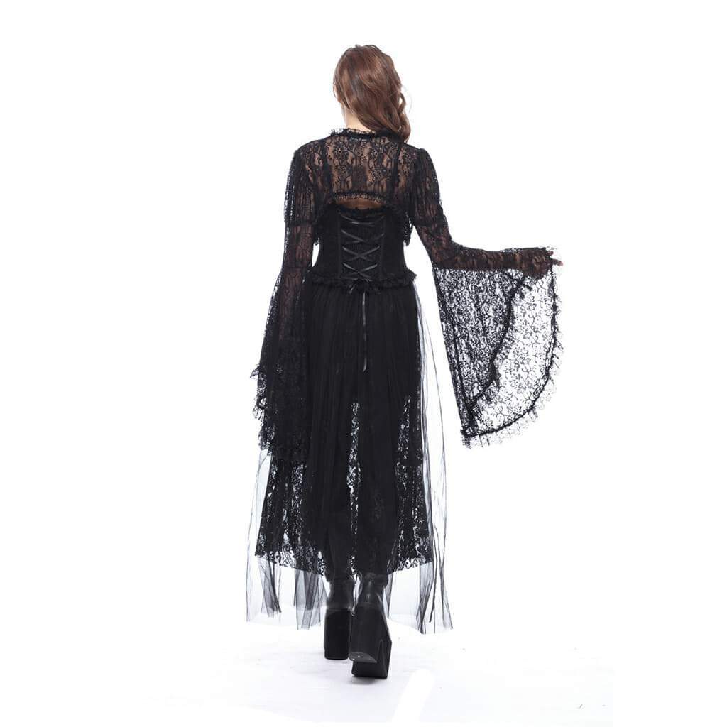 Damen-Cape aus Spitze mit Glockenärmeln - Gothic Shop