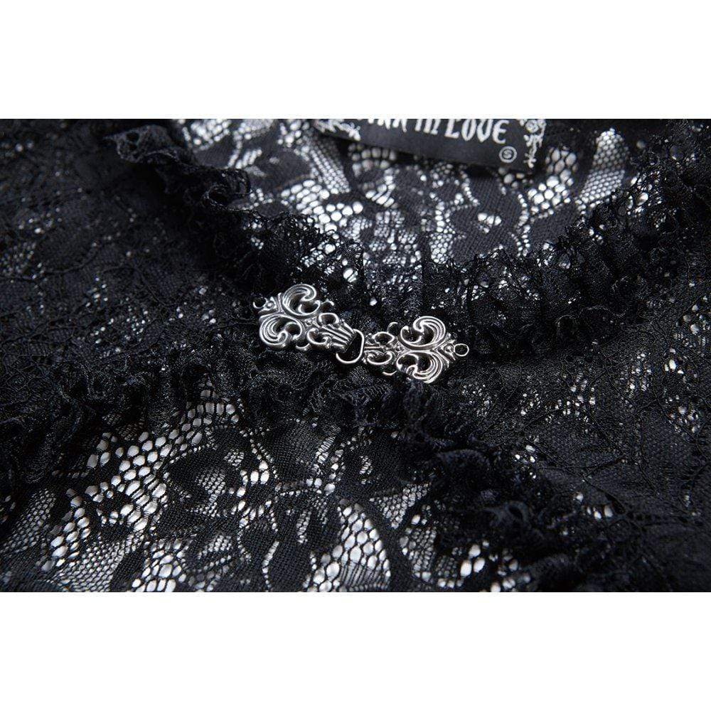Damen-Cape aus Spitze mit Glockenärmeln - Gothic Shop