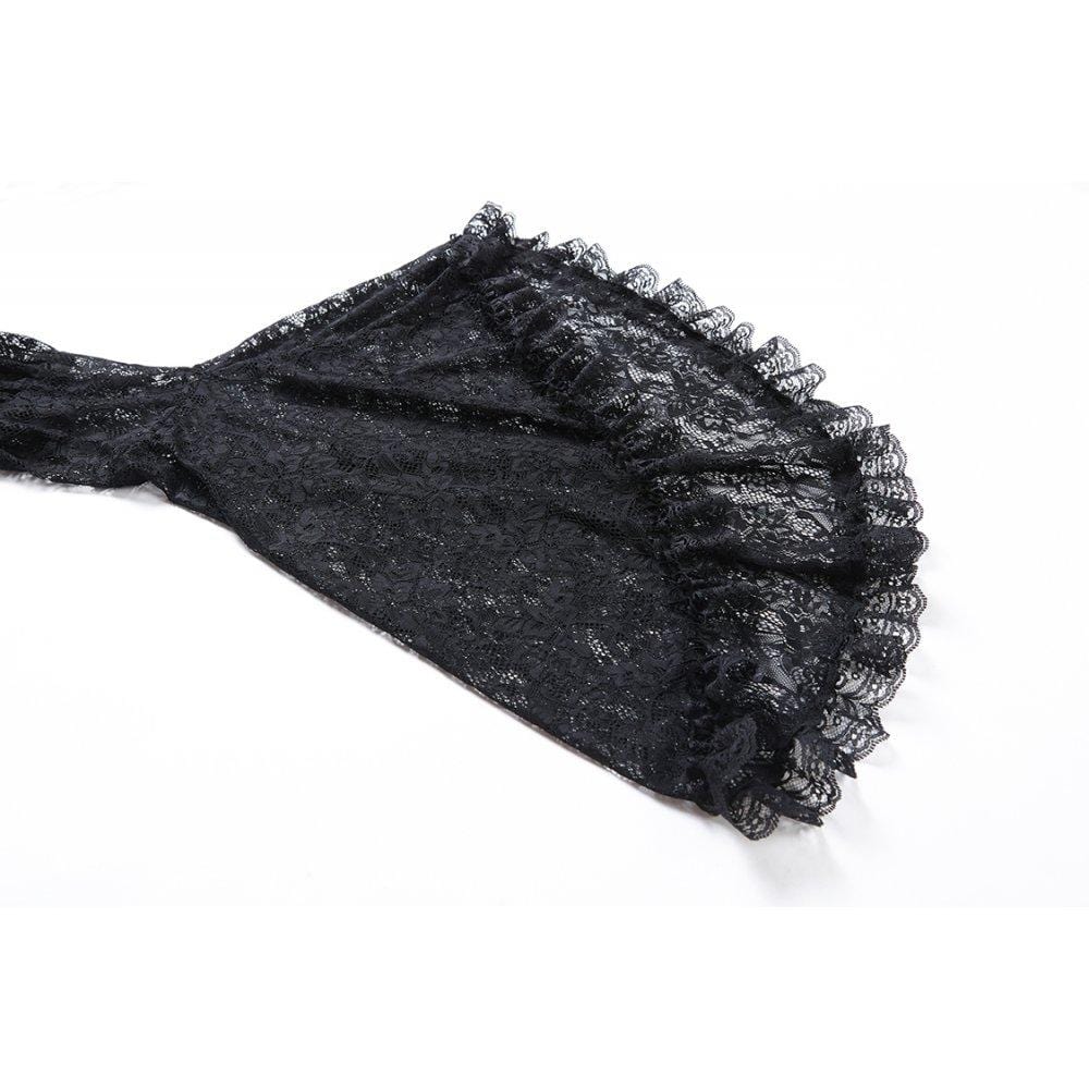 Damen-Cape aus Spitze mit Glockenärmeln - Gothic Shop
