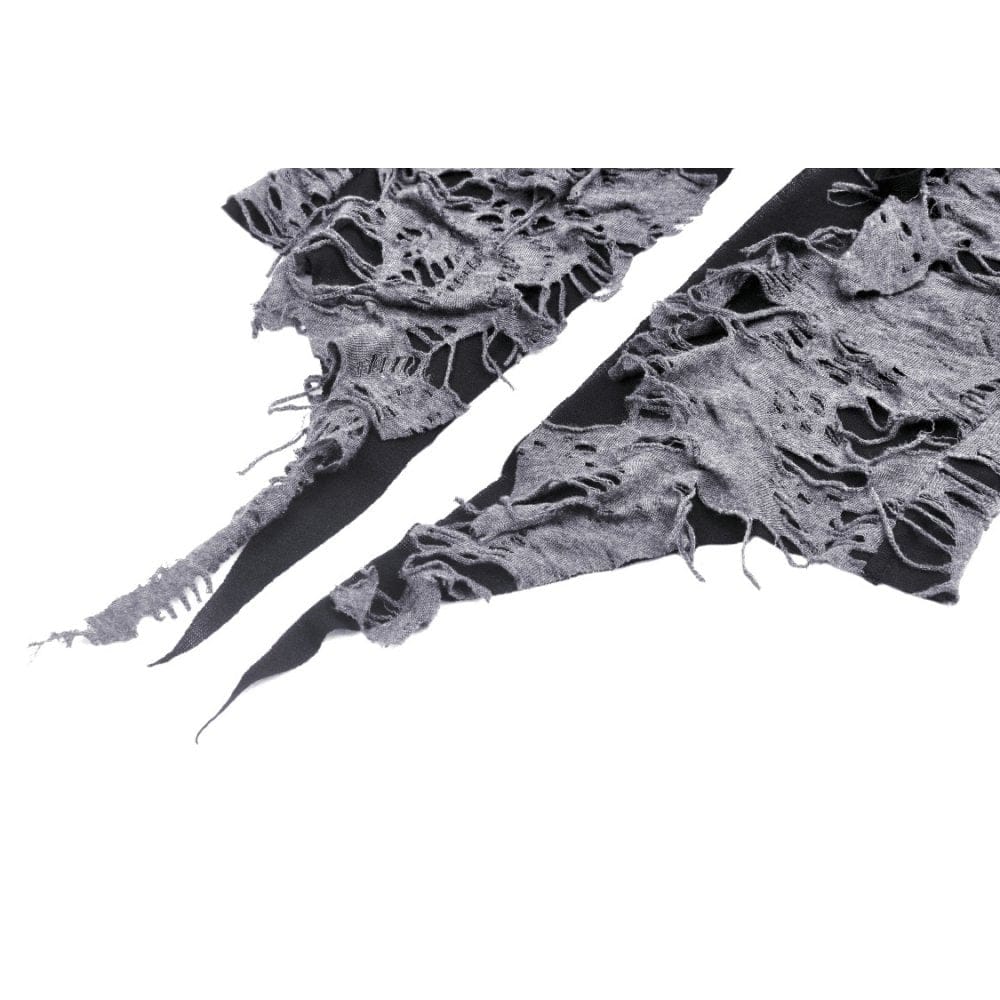 Damen-Cardigan im Gothic-Stil mit Riemchen und Rissen - Gothic Shop