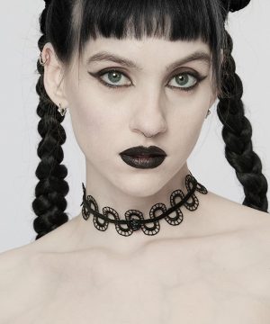 Damen Gothic Rose Schlangenhalsband - Gothic Shop